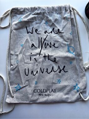 Coldplay 'We Are All One in the Universe' Drawstring Bag